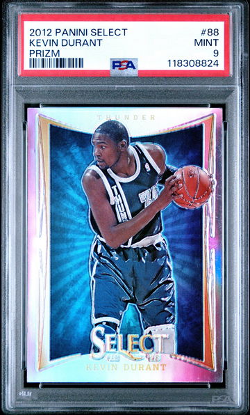 2012 Panini Select Silver Prizm Kevin Durant #88 PSA 9