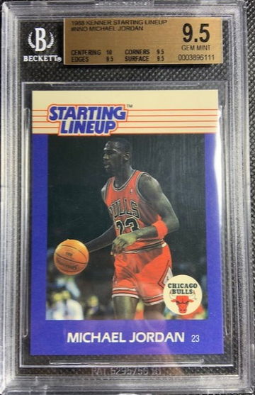 1988 Kenner Starting Lineup SLU MICHAEL JORDAN BGS 9.5 GEM MINT Chicago Bulls
