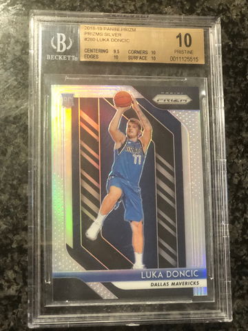 2018 panini prizm Luka doncic rookie silver refractor bgs 10 pristine pop 9 none higher