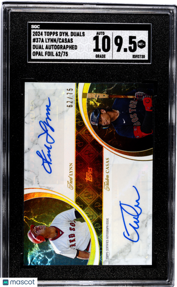 2024 Topps Dynamic Duals Lynn Casas #37A Autograph Opal Foil SGC 9.5 Auto 10