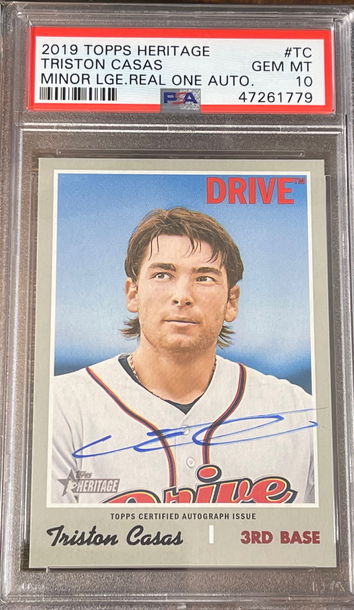 Triston Casas Heritage Minors PSA 10 Auto