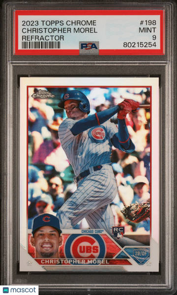2023 Topps Chrome Christopher Morel #198 Refractor PSA 9