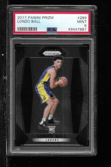 2017 PANINI PRIZM LONZO BALL PSA 9