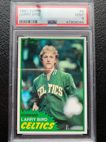 Larry Bird 1981 Topps PSA 9