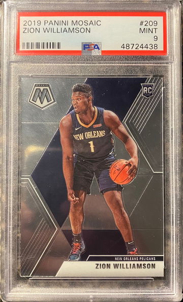 2019 panini mosaic zion Williamson psa 9