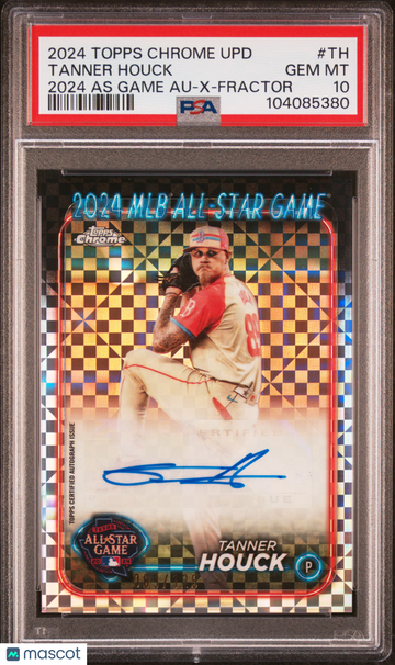 2024 Topps Chrome Update 2024 All-Star Game Autographs Tanner Houck #TH As X Fractor /105 PSA 10