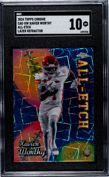 2024 Topps Chrome #CAE-XW Xavier Worthy All-Etch SGC 10