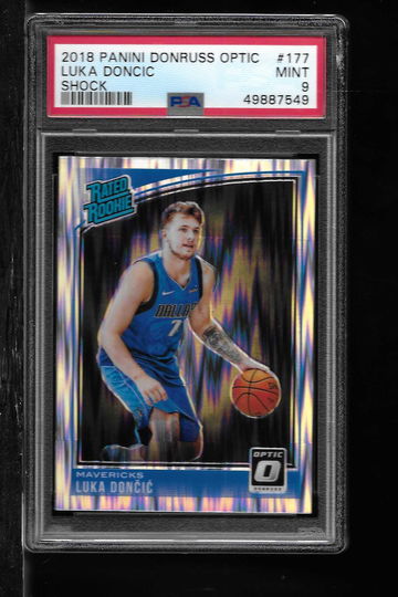 2018 DONRUSS OPTIC LUKA DONCIC SHOCK PSA 9