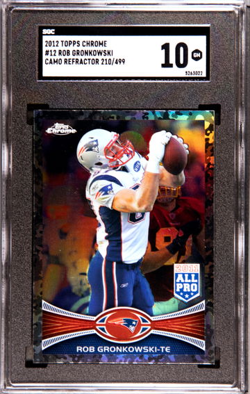 2012 Topps Chrome Camo #12 Rob Gronkowski 210/499 SGC 10 