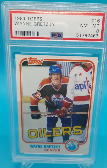 1981 Topps Hockey #16 Wayne Gretzky PSA 8