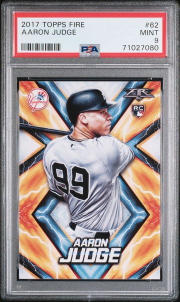 2017 Topps Fire Aaron Judge #62 PSA 9