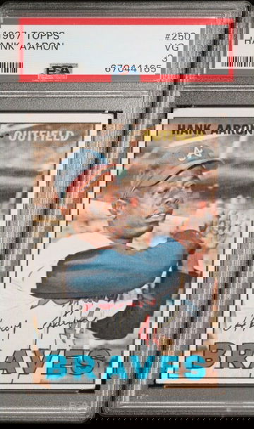 1967 Topps Hank Aaron #250 PSA 3 VG NICE! HOF!