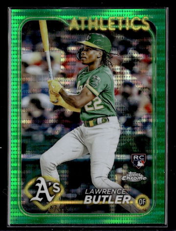2024 Topps Chrome 5 Lawrence Butler Green Rookie Oakland Athletics