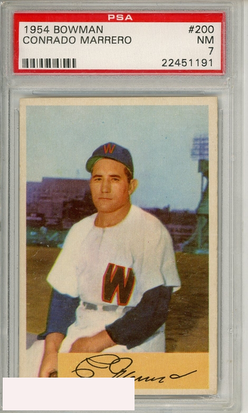 1954 BOWMAN CONRADO MARRERO #200 PSA 7 NM