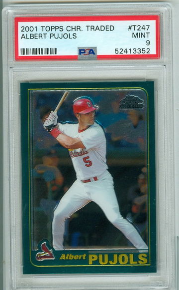 Albert Pujols 2001 Topps Chrome Traded PSA 9 Rookie RC
