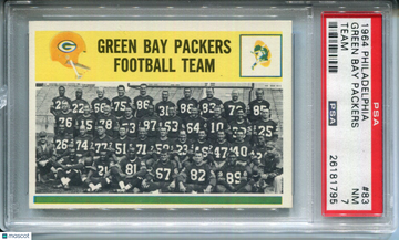 1964 Philadelphia Green Bay Packers #83 Team PSA 7