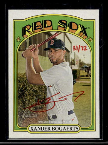 2021 Topps Heritage #ROA-XB Xander Bogaerts /72 Auto