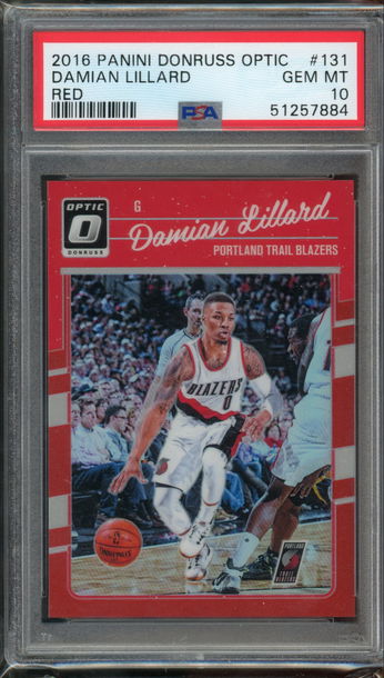 2016 Optic Red /99 Damian Lillard PSA 10 