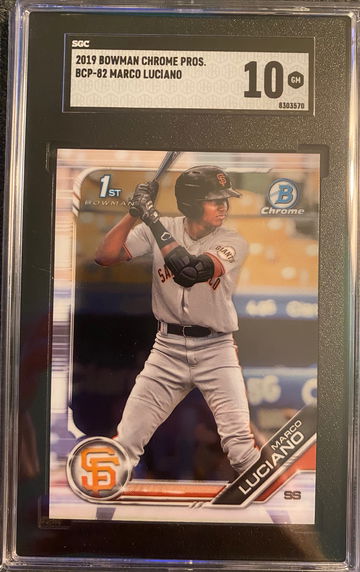 2019 Bowman Chrome Marco Luciano SGC 10