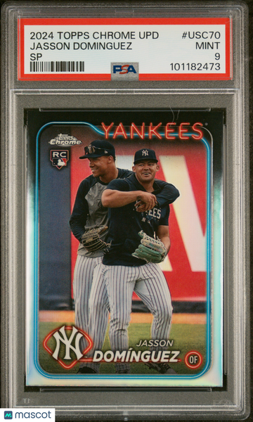 2024 Topps Chrome Update Jasson Dominguez #USC70 SP Rookie PSA 9