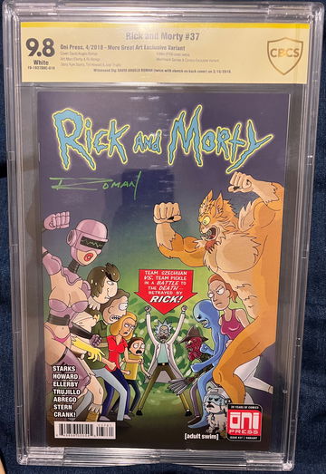 Rick and Morty #37 Signed & Sketched 9.8