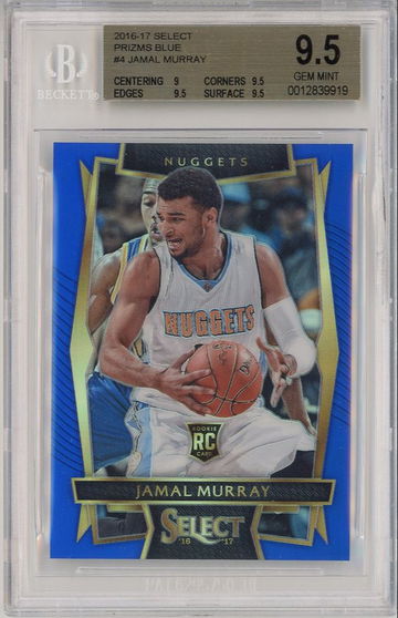 2016 Select 4 JAMAL MURRAY Blue Prizm /299 BGS 9.5 (POP 8) Rookie Card RC