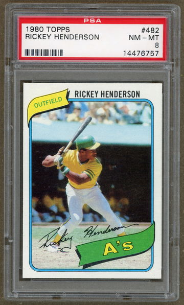 Rickey Henderson 1980 Topps #482 RC PSA 8 NM-MT