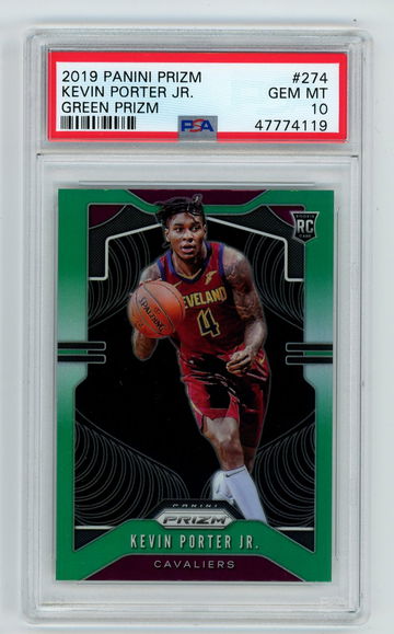 KEVIN PORTER JR. PRIZM GREEN PRIZM PSA 10