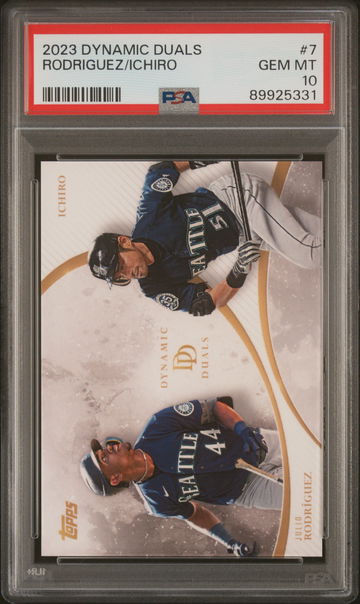 2023 Topps Dynamic Duals Ichiro Suzuki/Julio Rodriguez #7 PSA 10