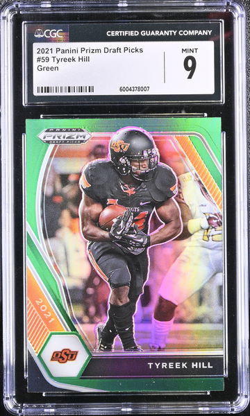 2021 PANINI TYREEK HILL GREEN #59 CGC 9