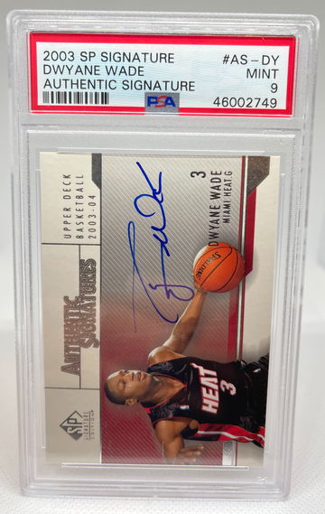 2003 SP Signature Dwyane Wade #AS-DY PSA 9