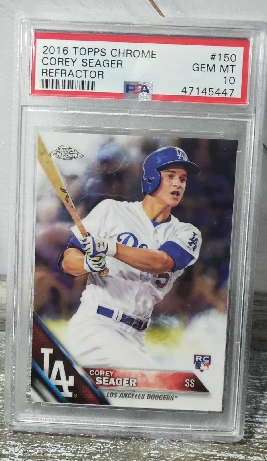 2016 Topps Chrome Refractor Corey Seager PSA 10