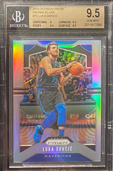 2019-20 Prizm Silver Luka Doncic BGS 9.5 Gem Mint 