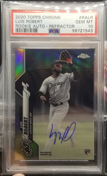 2020 Topps Chrome Refractor Rookie Auto PSA 10 Luis Robert /499