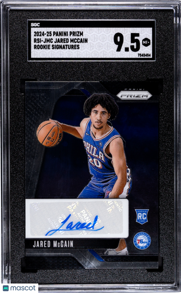 2024 Panini Prizm Jared Mccain #RSI-JMC Rookie Sigs. SGC 9.5