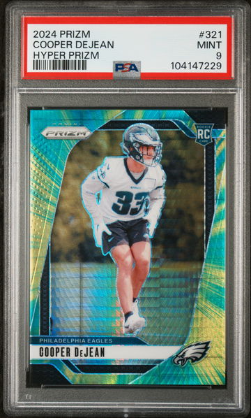 2024 Panini Prizm #321 Cooper Dejean Prizms Hyper PSA 9