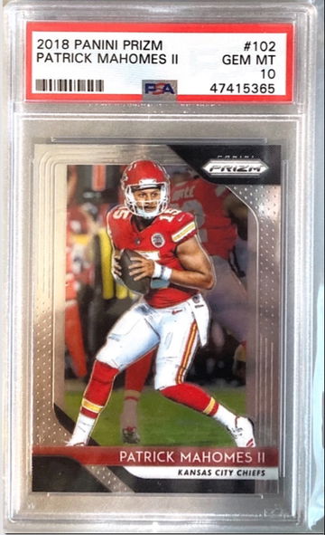 Patrick Mahomes 2018 Panini Prizm Base PSA 10 #102