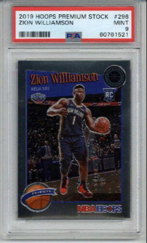 2019 HOOPS PREMIUM STOCK 296 ZION WILLIAMSON BASKETBALL CARD DUKE PELICANS PSA 9