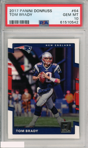2017 PANINI DONRUSS TOM BRADY #64 PATRIOTS PSA 10 GEM MT