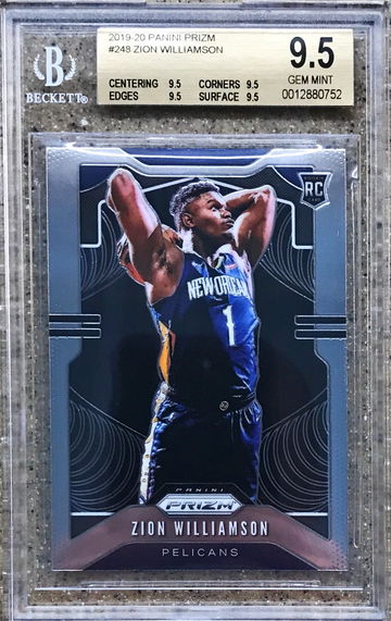 2019-20 Panini Prizm Zion Williamson #249 BGS 9.5