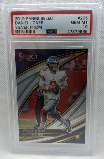 2019 Panini Select #205 Daniel Jones Rookie Field Level SILVER PRIZM PSA 10
