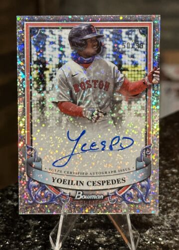 2024 Bowman Sterling YOEILIN CESPEDES #/99 SPECKLE AUTO Prospect Boston Red Sox