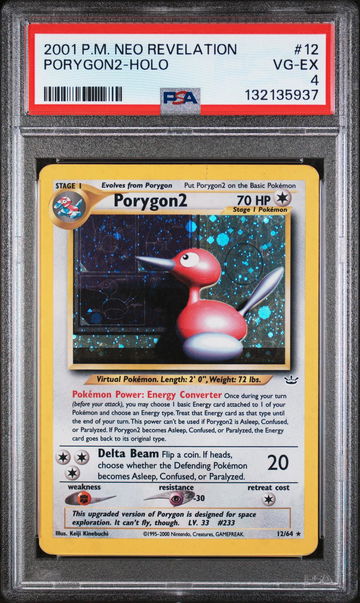 2001 Pokemon Neo Revelation Holo Porygon2 #12 PSA 4