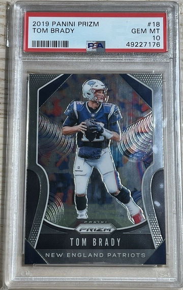 2019 Panini Prizm Football #18 Tom Brady PSA 10 Gem