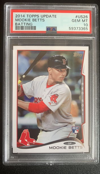 2014 Topps Update Mookie Betts Rookie US26 PSA