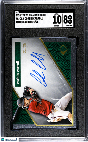 2024 Topps Diamond Icons Corbin Carroll #AC-CCA Autograph SGC 8 Auto 10