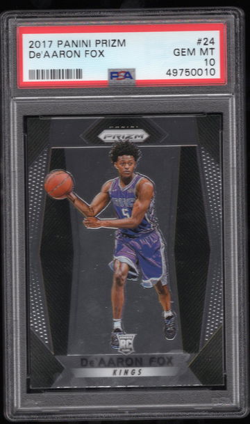 DE'Aaron Fox prizm rc psa 10