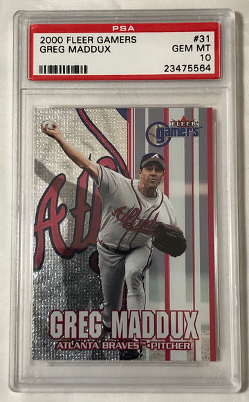 2000 FLEER GAMERS, GREG MADDUX #31  GEM MT 10