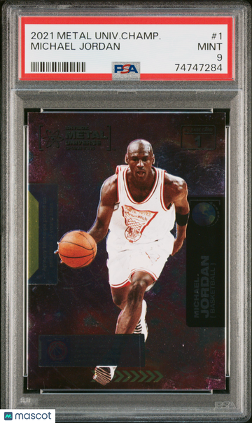 Michael Jordan 2021 Skybox Metal Universe Champions #1 PSA 9