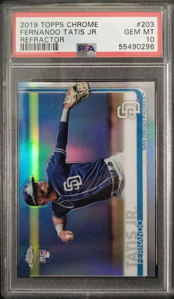 2019 Topps Chrome Fernando Tatis Jr Refractor PSA 10